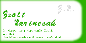 zsolt marincsak business card